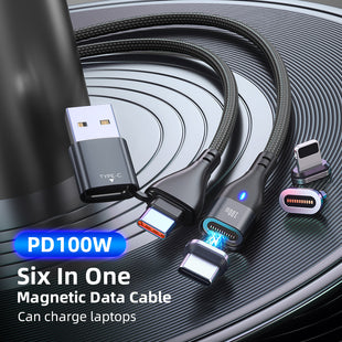 PD 100W Fast Charging Magnetic Data Cable 5A