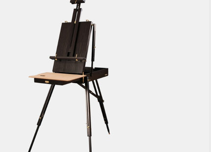 Italian Beech Sketch Portable Paint Box Wooden Pull Rod Oil Painting Box Paint Box Portable Art Oil Painting Easel
