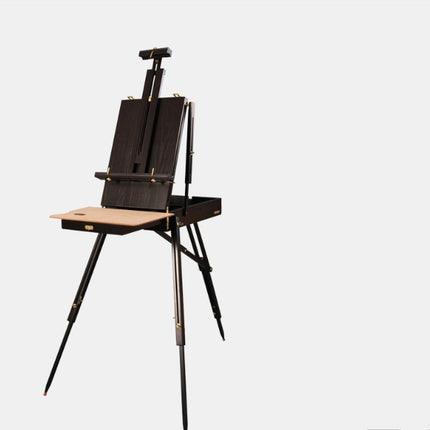 Italian Beech Sketch Portable Paint Box Wooden Pull Rod Oil Painting Box Paint Box Portable Art Oil Painting Easel