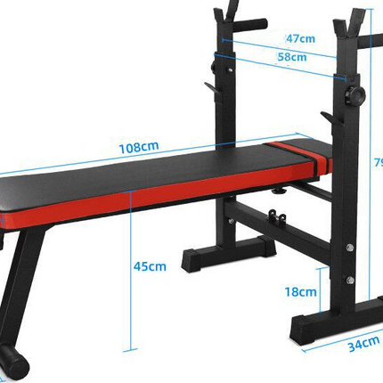 Horizontal Bench Weight Lifting Bed Barbell Suit