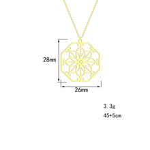 Mandala Flower Pendant Necklace Jewellery