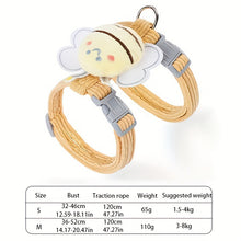 Cat Harness Leash Set With Cute Bee Plaid Cats Escape Proof - Adjustable Kitten Harness For Large Small Cats, Lightweight Soft Petsafe Harness Yellow Plaid Bee