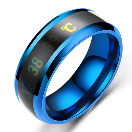 Fashion new smart temperature couple ring mood temperature display ring