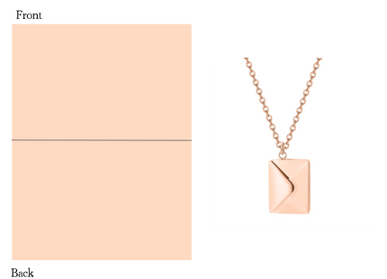 Silver Necklace Women Envelope Lover Letter Pendant Best Gifts For Girlfriend