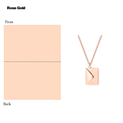 Silver Necklace Women Envelope Lover Letter Pendant Best Gifts For Girlfriend