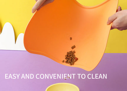 Dog Food Mat For Floors Waterproof,Thicker Cat Food Mat Non-Slip,Dog Bowl Mats For Food And Water,Pet Feeding Mat Silicone,Raised Edges To Prevent Tray For Dog Bowls
