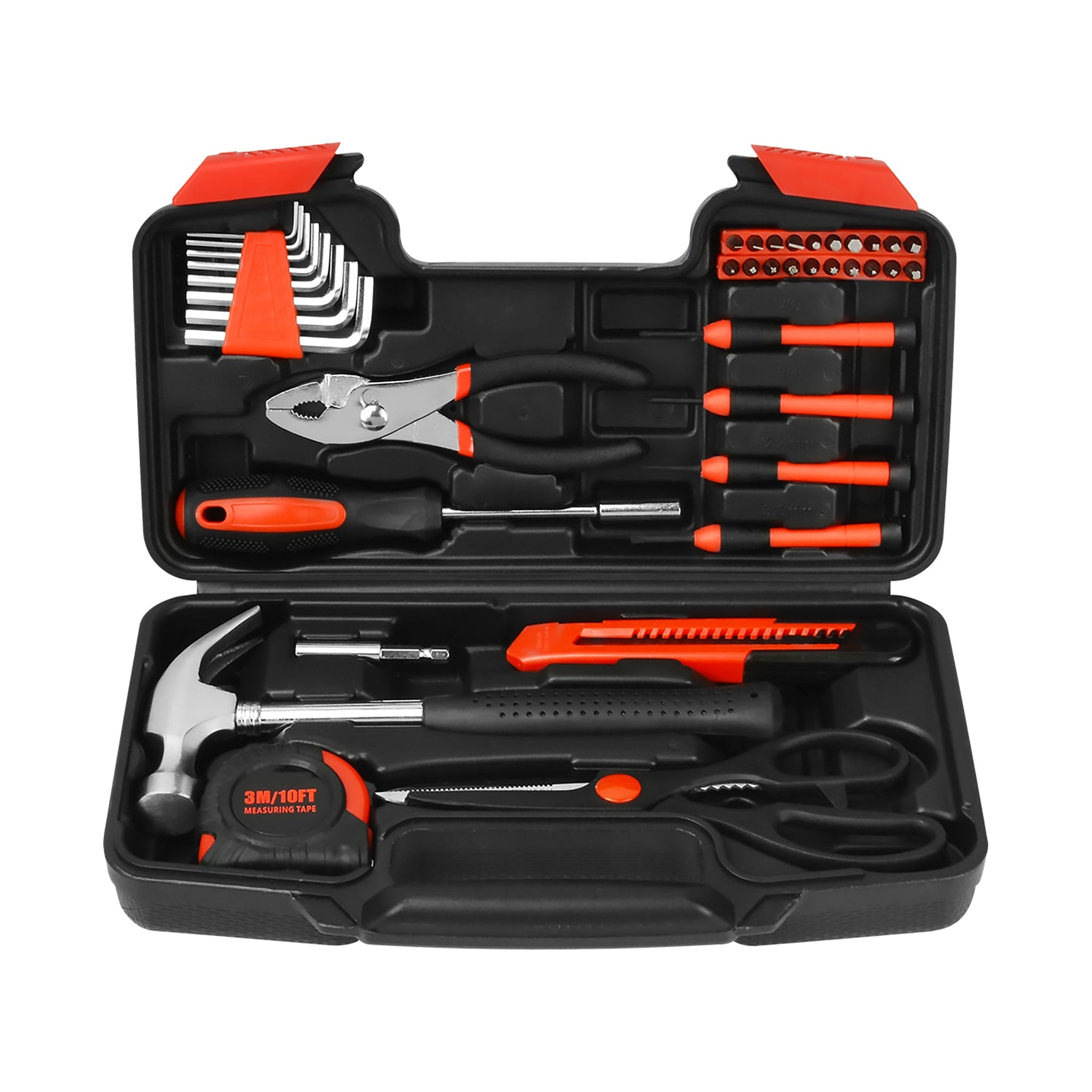 All-in-One Home Project Powerhouse: Pursonic 21V Cordless Drill, Handy Solutions 39-Piece Tool Kit, and Ultra Bright Flashlight