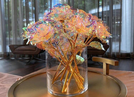 Valentine's Day Gift Gold Foil Rose Artificial Bouquet