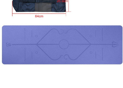 TPE yoga mat body position line 6mm non-slip environmental protection fitness yoga mat