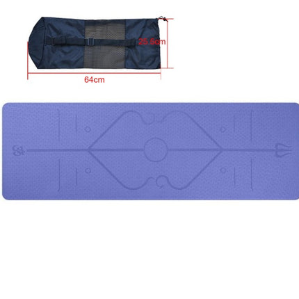 TPE yoga mat body position line 6mm non-slip environmental protection fitness yoga mat