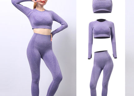 Seamless Yoga Wear Sports Suit Outdoor Fitness Vest Quick Dry Tight Sportswear Yoga Pants Women