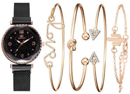 Women Watches Starry Sky Magnet Buckle Fashion Bracelet Wristwatch Roman Numeral Simple Clock Gift