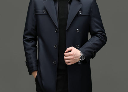Men's Duster Mid-length Detachable Liner With Cotton Belt