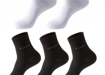 Socks Solid Color Socks Men's Mid-tube Bamboo Fiber Socks Men