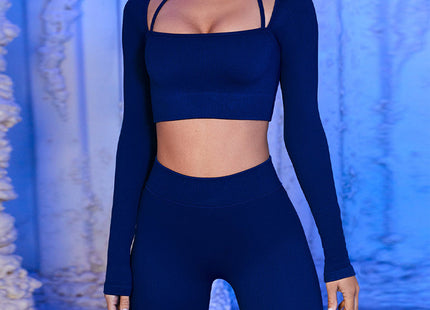 Women Seamless Yoga Tracksuit Set Workout Sportswear Fitness