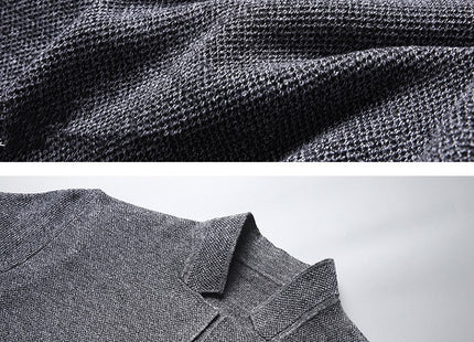 Pocket Stand Collar Cardigan Sweater Men
