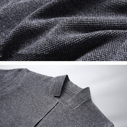Pocket Stand Collar Cardigan Sweater Men
