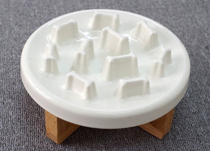 Tilted solid wood double bowl