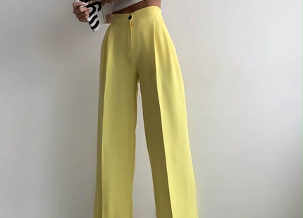TrendChic - High-Waist Wide Leg Trousers