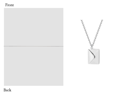 Silver Necklace Women Envelope Lover Letter Pendant Best Gifts For Girlfriend