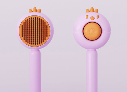Magic Pet Hair Cleaner Brush,Pet Massage Brushes,Cat Grooming Brush,Self Cleaning Comb With Release Button For Removes Tangles Loose Fur For Short Or Long Haired Cats And Dogs