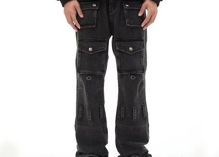 American Retro Multi-pocket Jeans For Men And Women