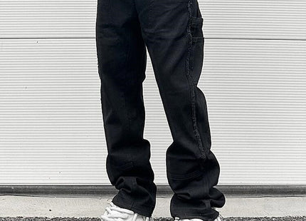High Street Straight Leg Skinny Jeans Men Black And White