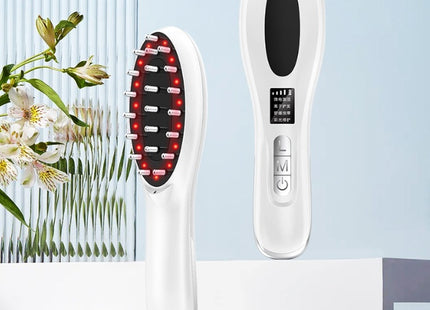 New Electric Anion Hair Care Hair Brush Micro Current Red Blue Light Vibration Massage