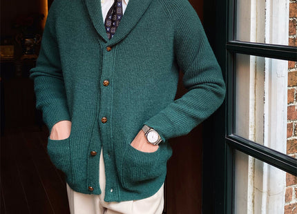 Thick Vintage Knitted Cardigan For Men Retro
