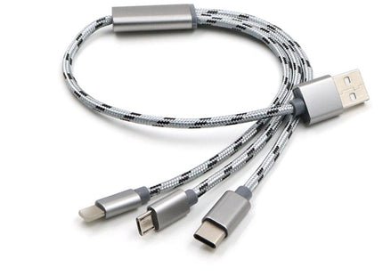 Three-in-one Data Cable USB Cable Short TYPE-C Mobile Phone Universal Three-in-one Charge Cable