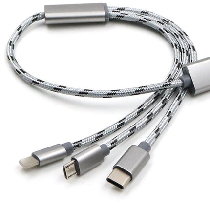 Three-in-one Data Cable USB Cable Short TYPE-C Mobile Phone Universal Three-in-one Charge Cable