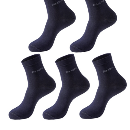 Socks Solid Color Socks Men's Mid-tube Bamboo Fiber Socks Men