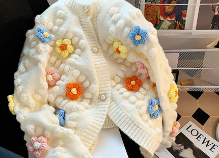 Design Sense Loose All-matching Top Sweet Style Short Cardigan