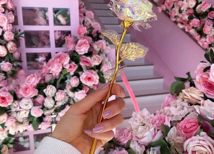 Valentine's Day Gift Gold Foil Rose Artificial Bouquet