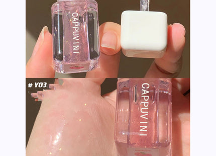 Small Square Lip Gloss Transparent Lip Gloss Glass Moisturizing And Nourishing Mirror Lip Lacquer