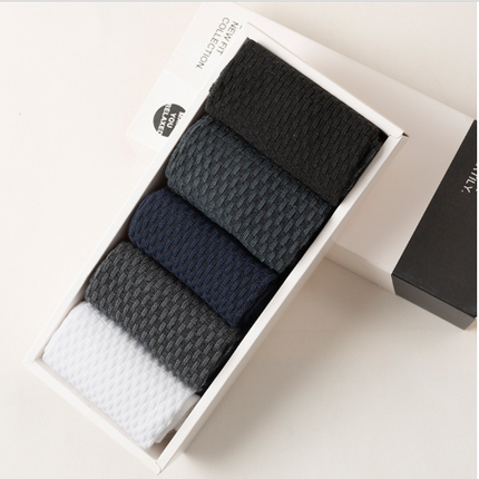Men's Black Bamboo Fiber Men's In Tube Socks