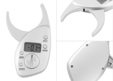 Digital Body Fat Caliper Skinfold Caliper LCD Display Analyzer Tape Measure Pack Slimming Scales Loss Weight Anti-slip Handle