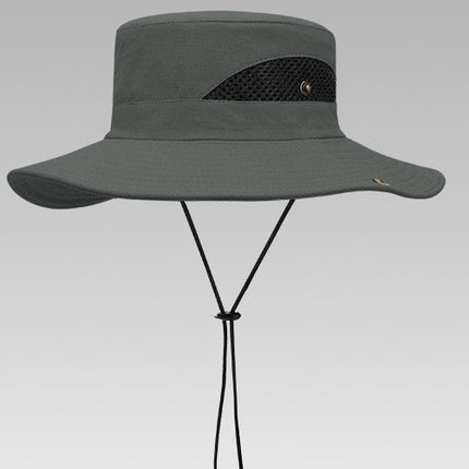 Summer Fisherman Hat Sunscreen UV Breathable Wearable Fishing Sunshade Mountaineering Big Brim Hat