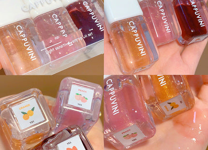 Small Square Lip Gloss Transparent Lip Gloss Glass Moisturizing And Nourishing Mirror Lip Lacquer