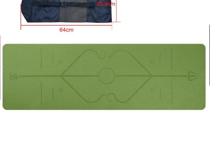 TPE yoga mat body position line 6mm non-slip environmental protection fitness yoga mat