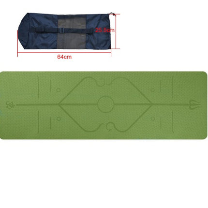 TPE yoga mat body position line 6mm non-slip environmental protection fitness yoga mat