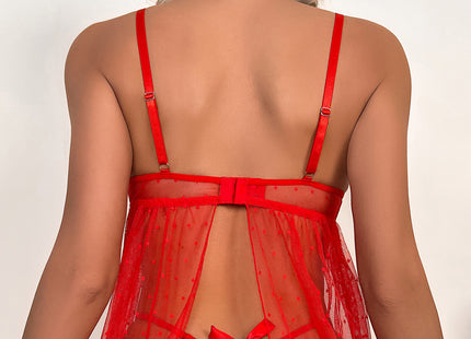 Red Lingerie Lace Lingerie Set Suspender Lingerie Nightdress