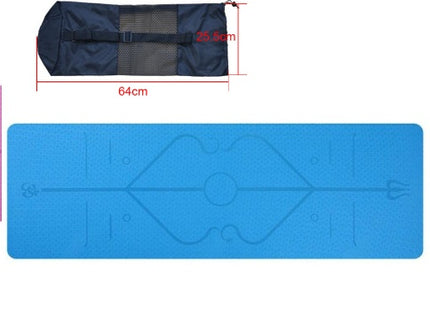 TPE yoga mat body position line 6mm non-slip environmental protection fitness yoga mat