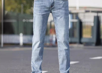 Men's Jeans Gray Trousers Stretch Skinny