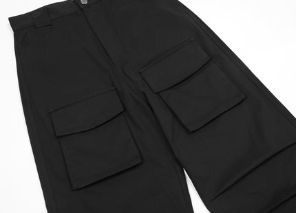 Multi Pocket Tooling Wide Leg Trousers For Men