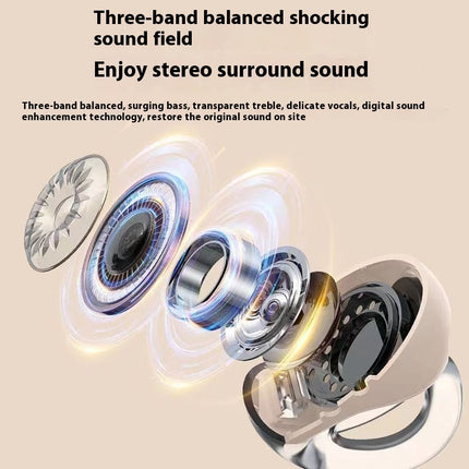 New Bluetooth Headset Clip-on Noise Reduction High Sound Quality Ultra-long Life Battery