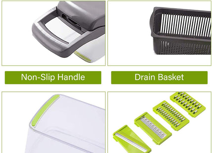 12 In 1 Manual Vegetable Chopper Kitchen Gadgets Food Chopper Onion Cutter Vegetable Slicer