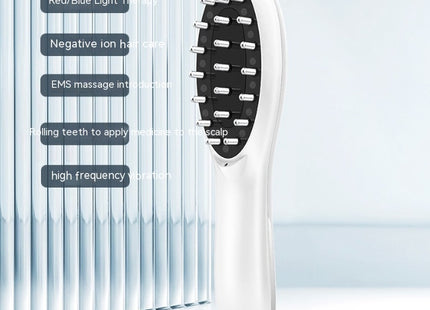 New Electric Anion Hair Care Hair Brush Micro Current Red Blue Light Vibration Massage