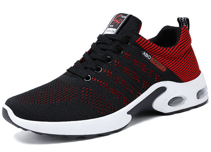 Fashion Mesh Shoes With Striped Design Men Outdoor Breathable  Lace-up Sneakers Csual Lightweight Running Sports Shoes For Men