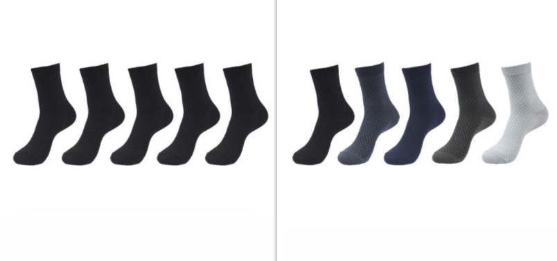 5 Pairs Bamboo Fiber Socks Men's Mid-calf Breathable Socks Business Men's Socks Solid Color